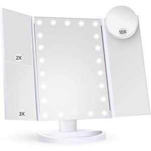 Vanity Mirror with Lights, 1x 2X 3X Magnification, Lighted Makeup Mirror, White